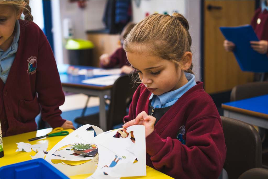 Year 1/2 pupil during D & T lesson